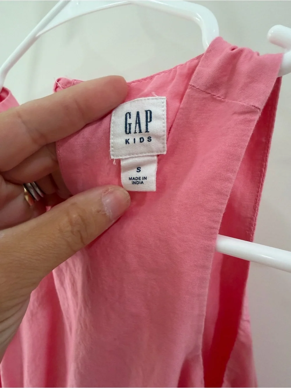 GAP Sleeveless Coral Pink Elastic-Waist Dress